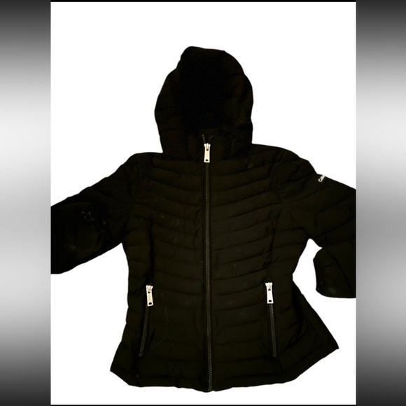 Women’s NWOT Calvin Klein Black Puffer Jacket - Picture 3 of 7